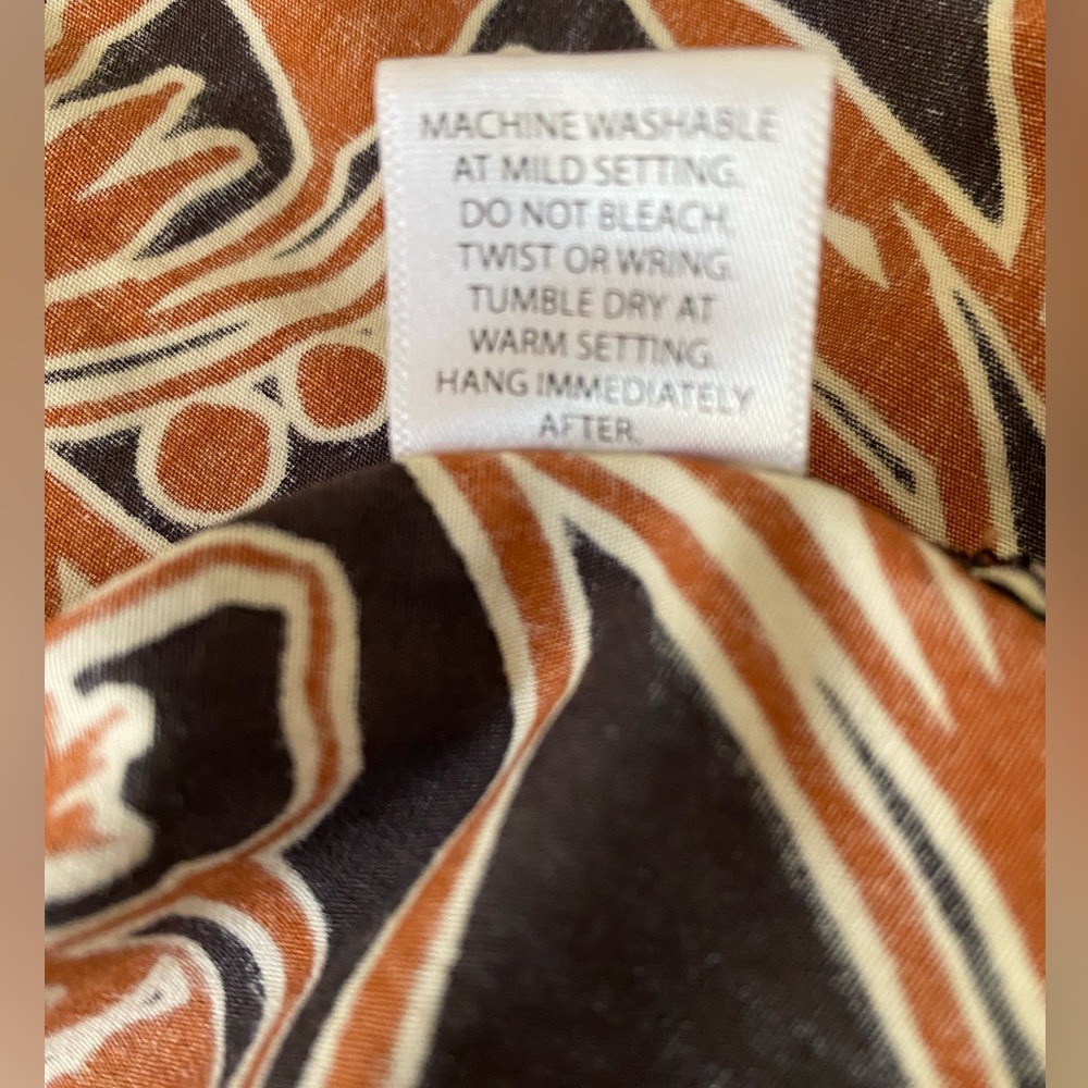 Vintage Go Barefoot Hawaiian Shirt Brick Red and Black 3 button pullover Size XL - Picture 10 of 11